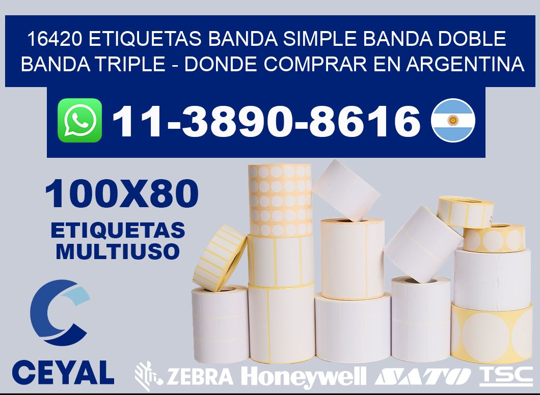 16420 etiquetas banda simple banda doble banda triple - Donde Comprar en Argentina