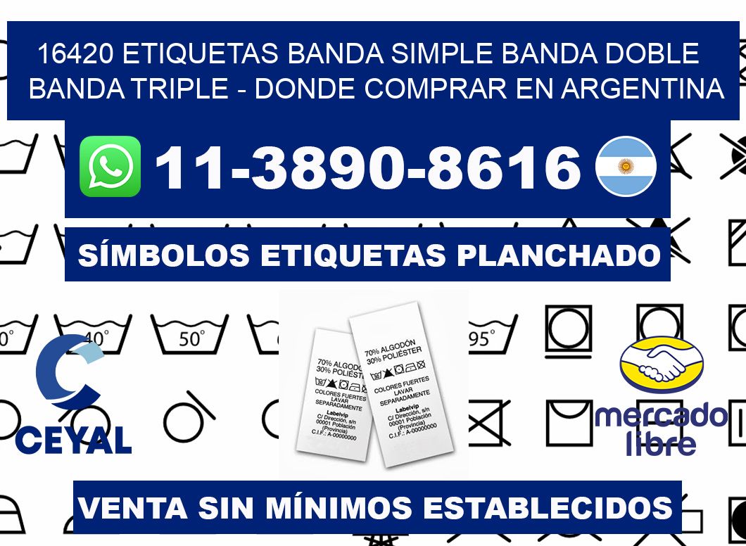 16420 etiquetas banda simple banda doble banda triple - Donde Comprar en Argentina