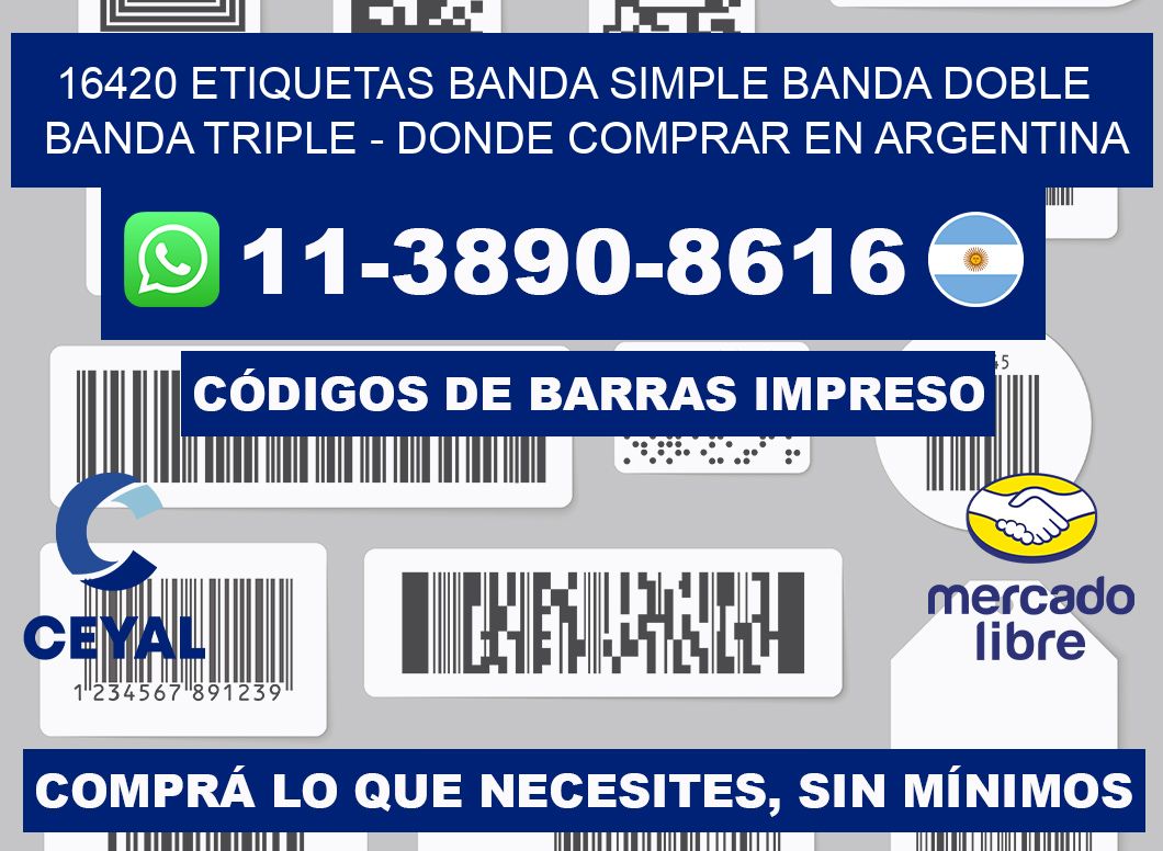 16420 etiquetas banda simple banda doble banda triple - Donde Comprar en Argentina