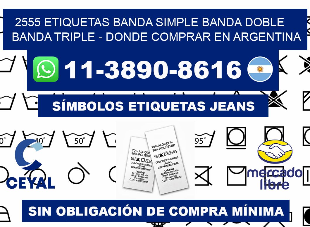 2555 etiquetas banda simple banda doble banda triple - Donde Comprar en Argentina