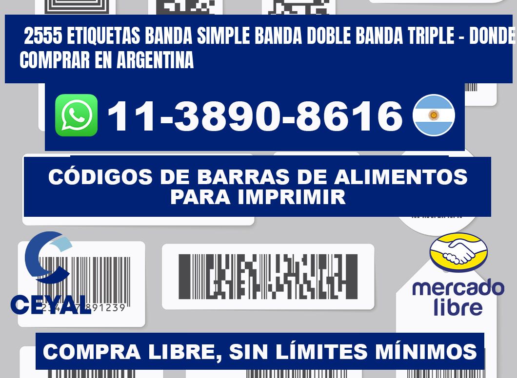2555 etiquetas banda simple banda doble banda triple - Donde Comprar en Argentina