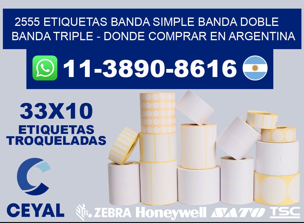 2555 etiquetas banda simple banda doble banda triple - Donde Comprar en Argentina