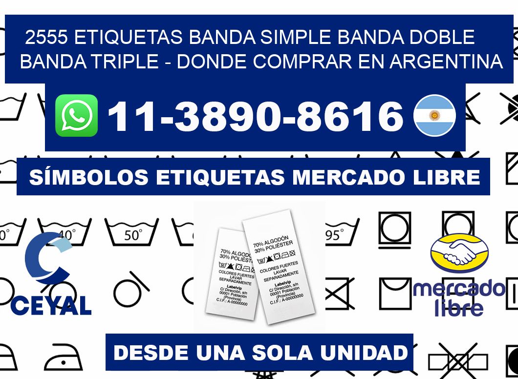 2555 etiquetas banda simple banda doble banda triple - Donde Comprar en Argentina