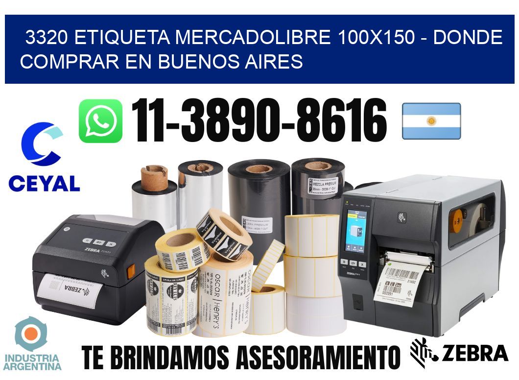 3320 etiqueta MercadoLibre 100x150 - Donde Comprar en Buenos Aires