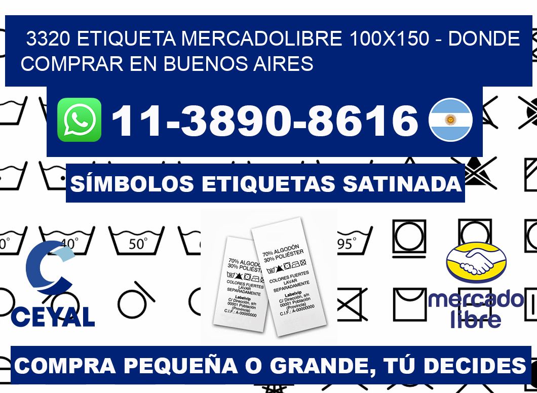 3320 etiqueta MercadoLibre 100x150 - Donde Comprar en Buenos Aires