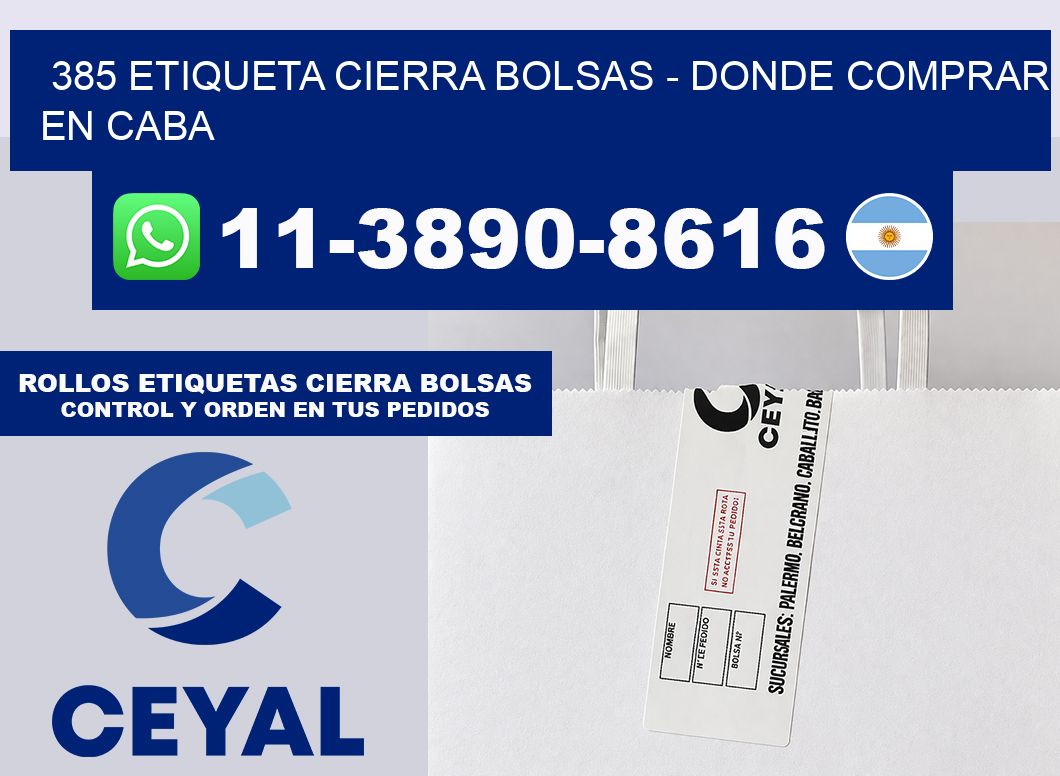 385 etiqueta Cierra Bolsas – Donde Comprar en Caba