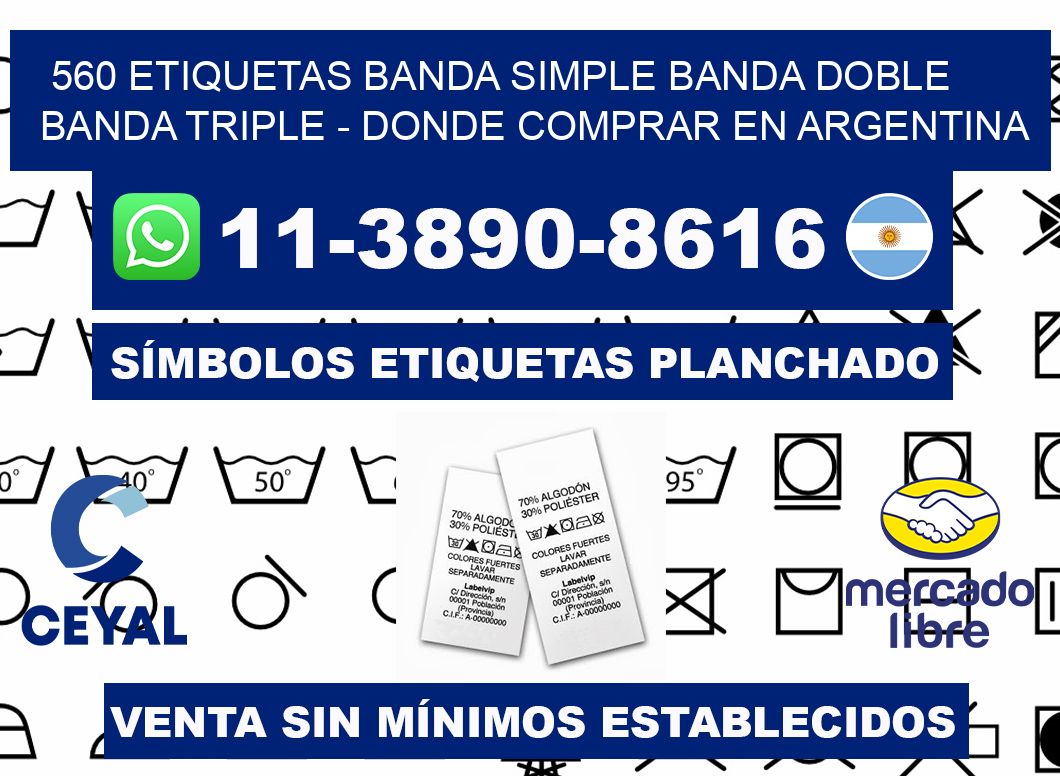 560 etiquetas banda simple banda doble banda triple - Donde Comprar en Argentina