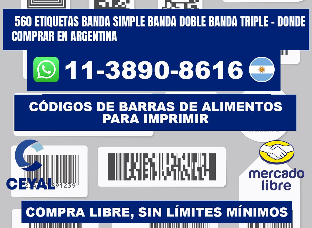 560 etiquetas banda simple banda doble banda triple - Donde Comprar en Argentina