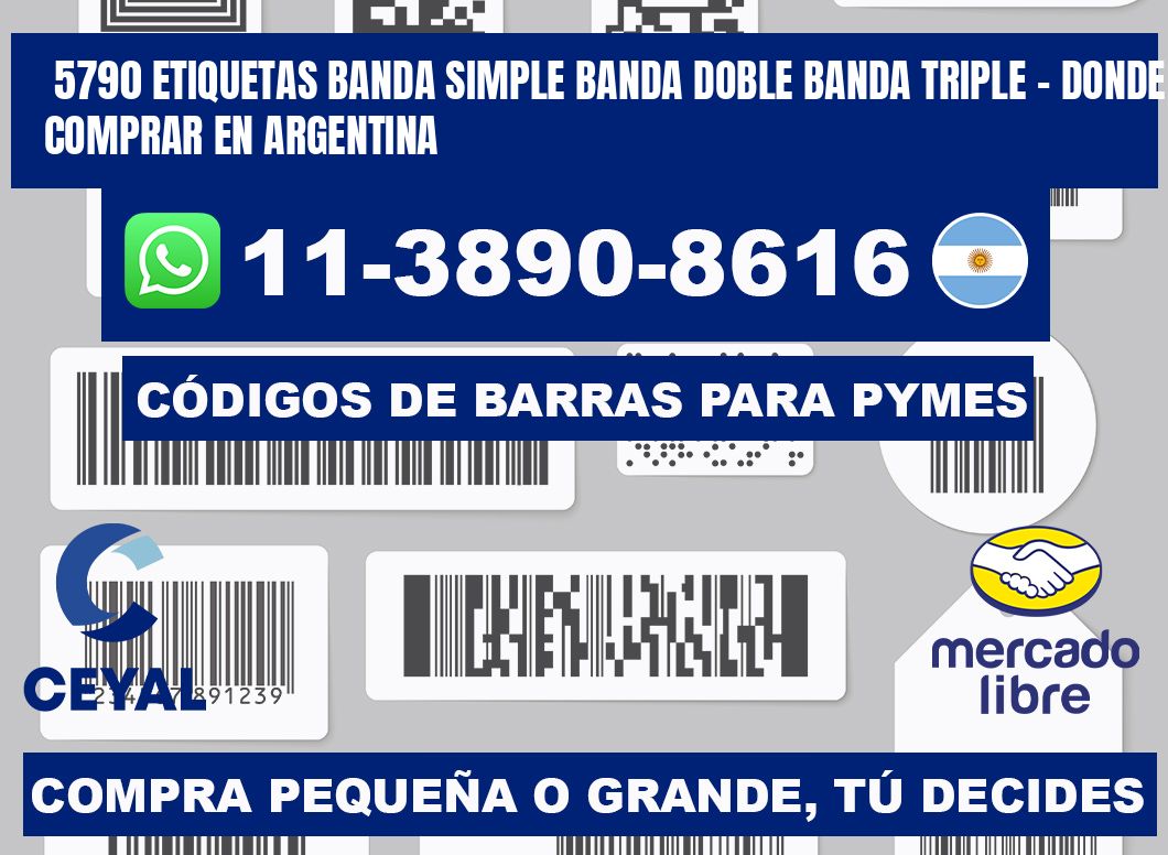 5790 etiquetas banda simple banda doble banda triple - Donde Comprar en Argentina