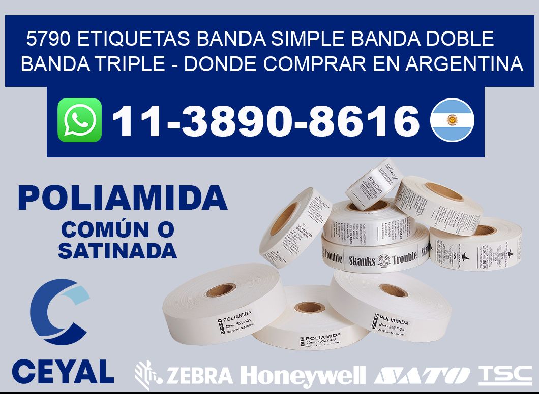 5790 etiquetas banda simple banda doble banda triple - Donde Comprar en Argentina