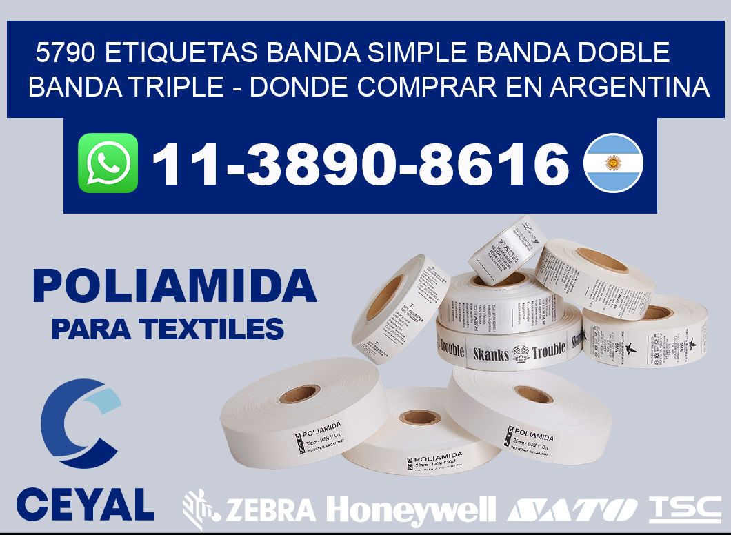 5790 etiquetas banda simple banda doble banda triple - Donde Comprar en Argentina