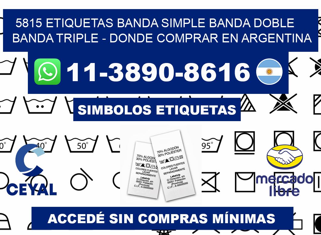 5815 etiquetas banda simple banda doble banda triple - Donde Comprar en Argentina