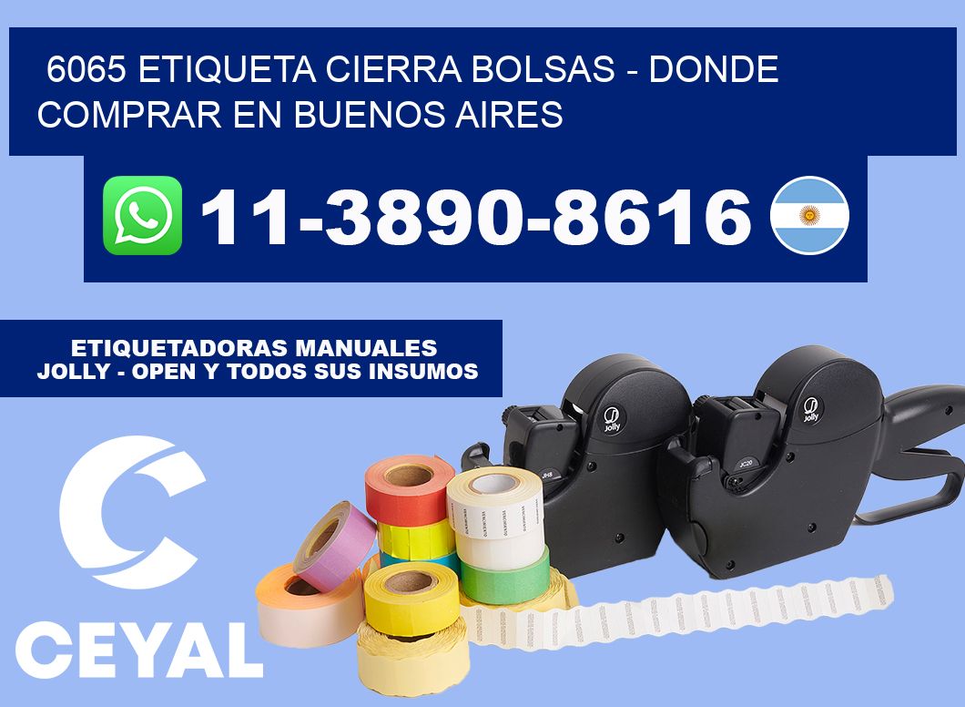6065 etiqueta Cierra Bolsas - Donde Comprar en Buenos Aires