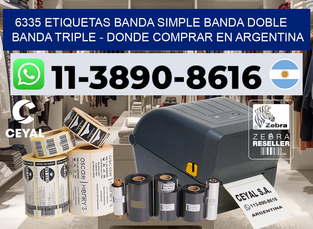 6335 etiquetas banda simple banda doble banda triple – Donde Comprar en Argentina