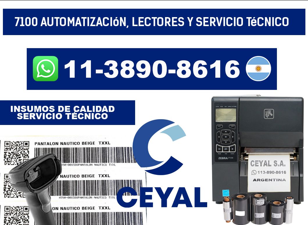 7100 Automatización, Lectores y Servicio Técnico