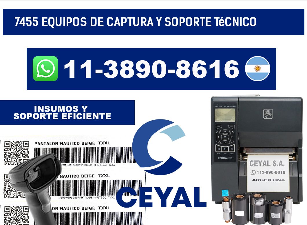 7455 Equipos de Captura y Soporte Técnico