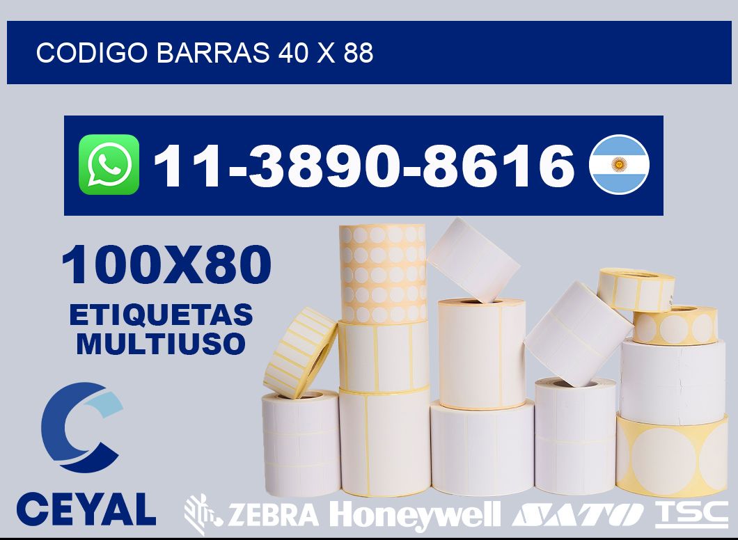 Codigo barras 40 x 88