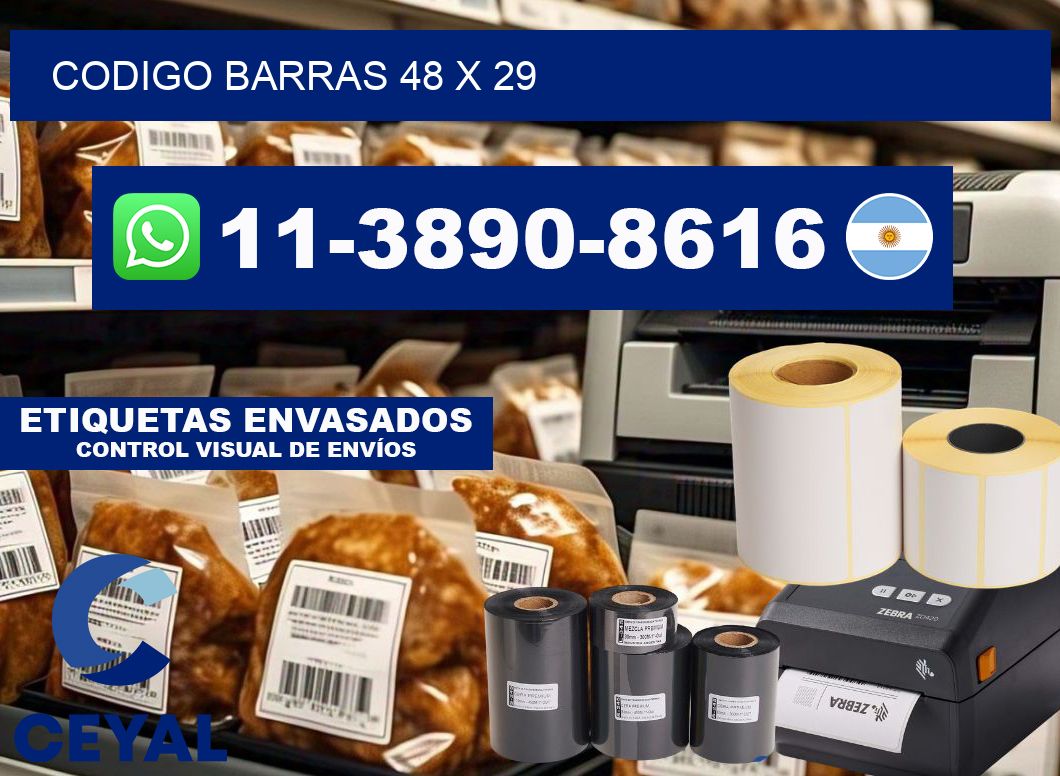 Codigo barras 48 x 29