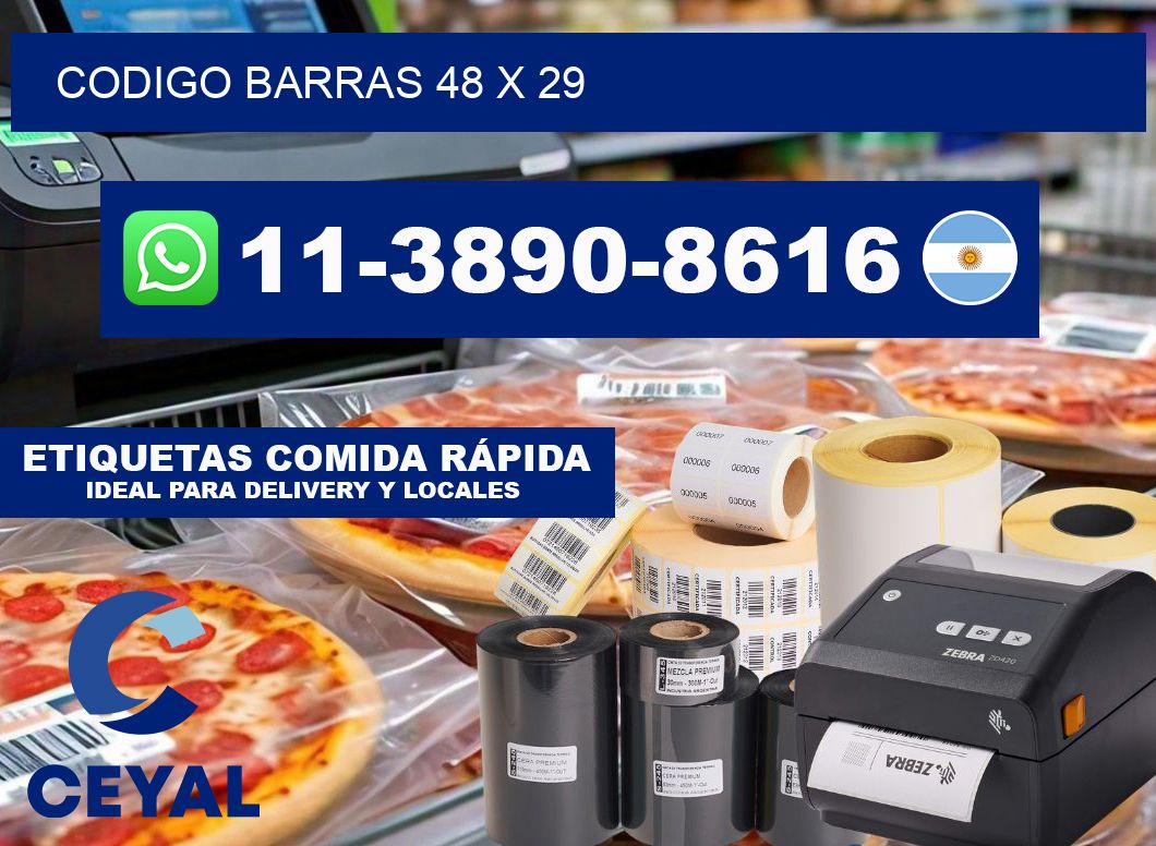 Codigo barras 48 x 29