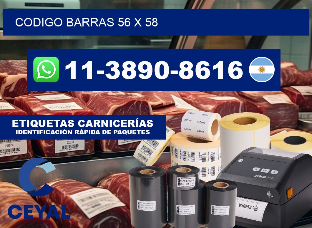Codigo barras 56 x 58