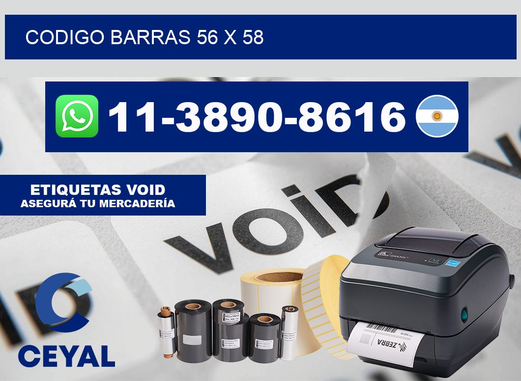 Codigo barras 56 x 58