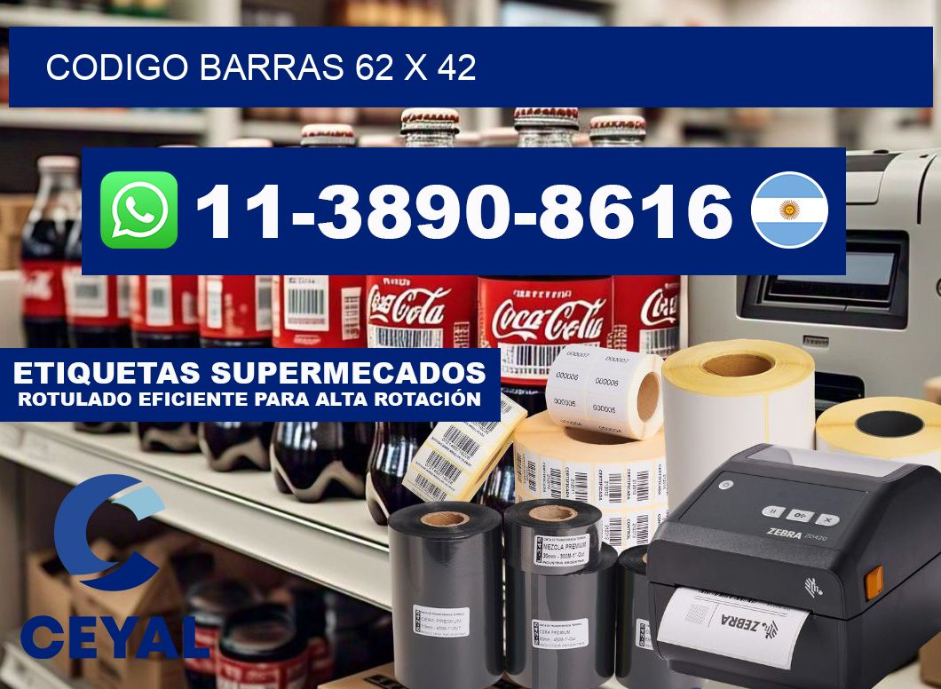 Codigo barras 62 x 42