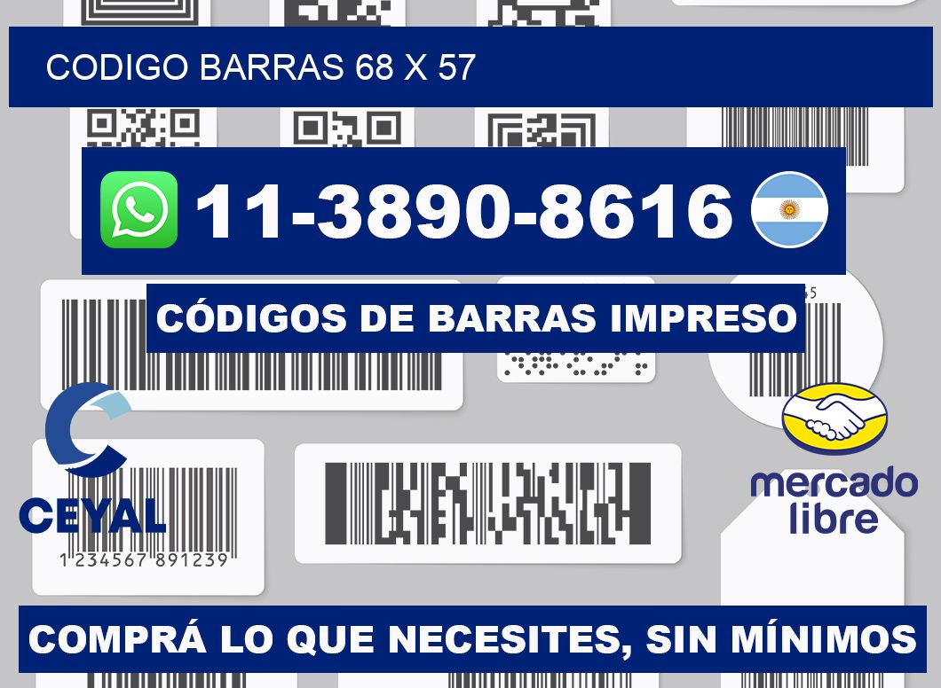 Codigo barras 68 x 57