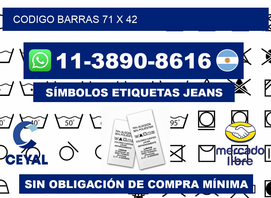 Codigo barras 71 x 42