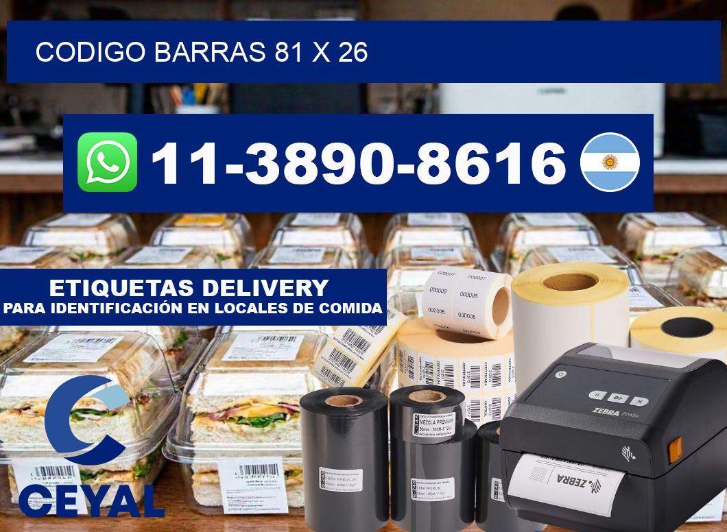 Codigo barras 81 x 26