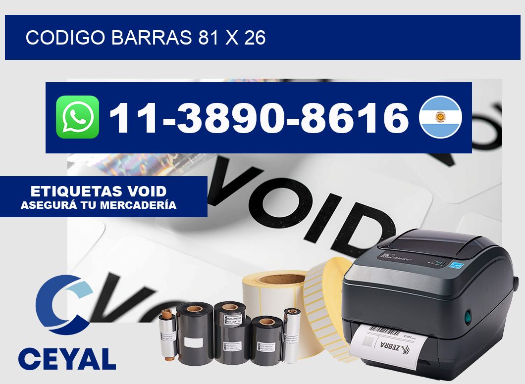 Codigo barras 81 x 26