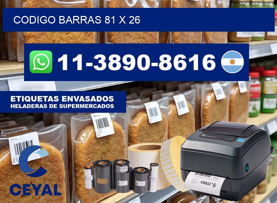Codigo barras 81 x 26