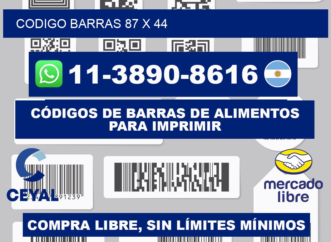 Codigo barras 87 x 44