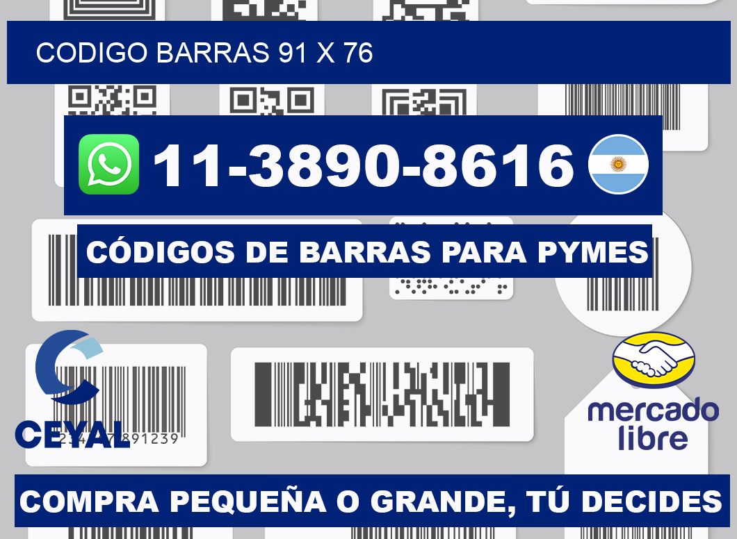 Codigo barras 91 x 76