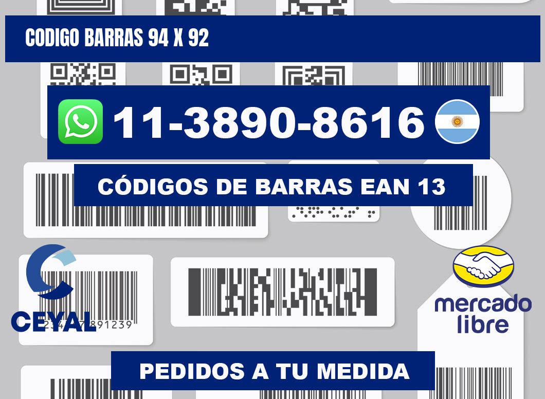 Codigo barras 94 x 92