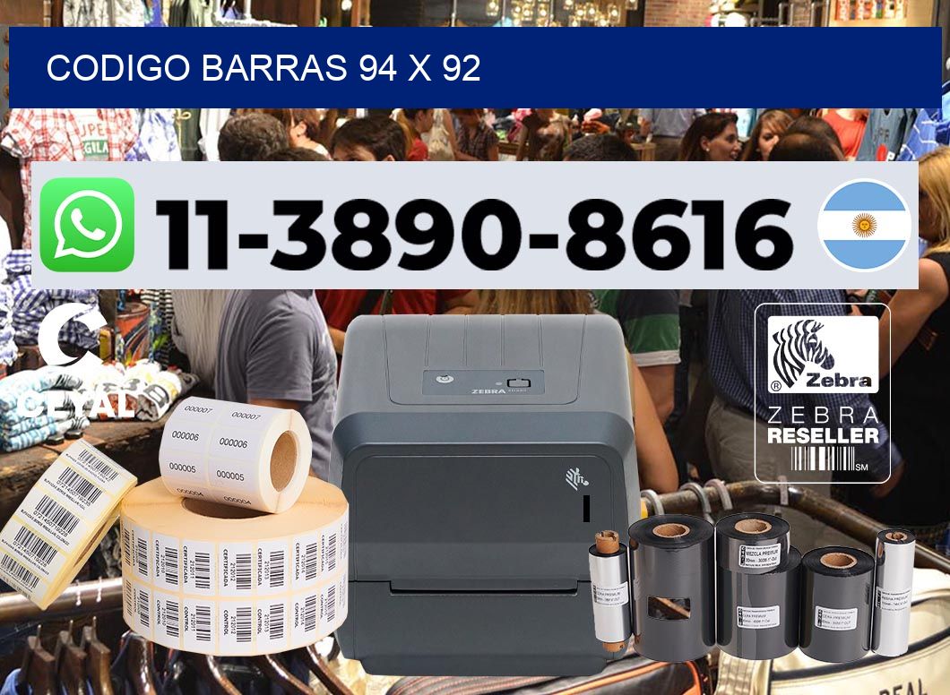 Codigo barras 94 x 92