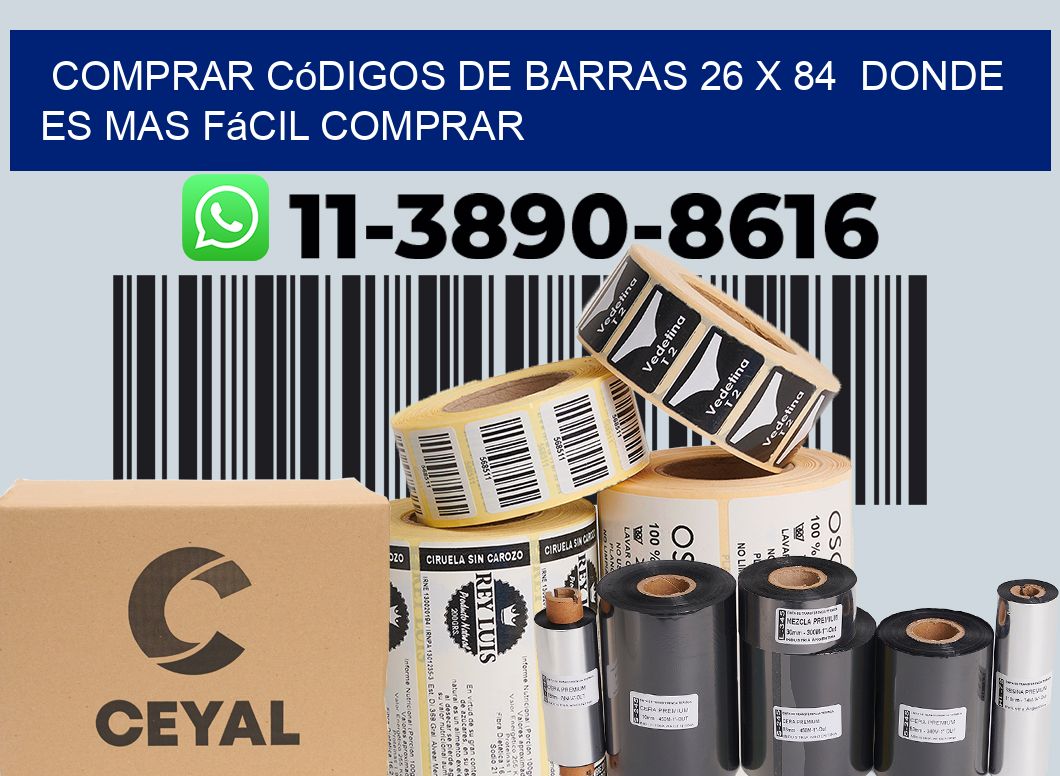 Comprar códigos de barras 26 x 84  Donde es mas fácil comprar