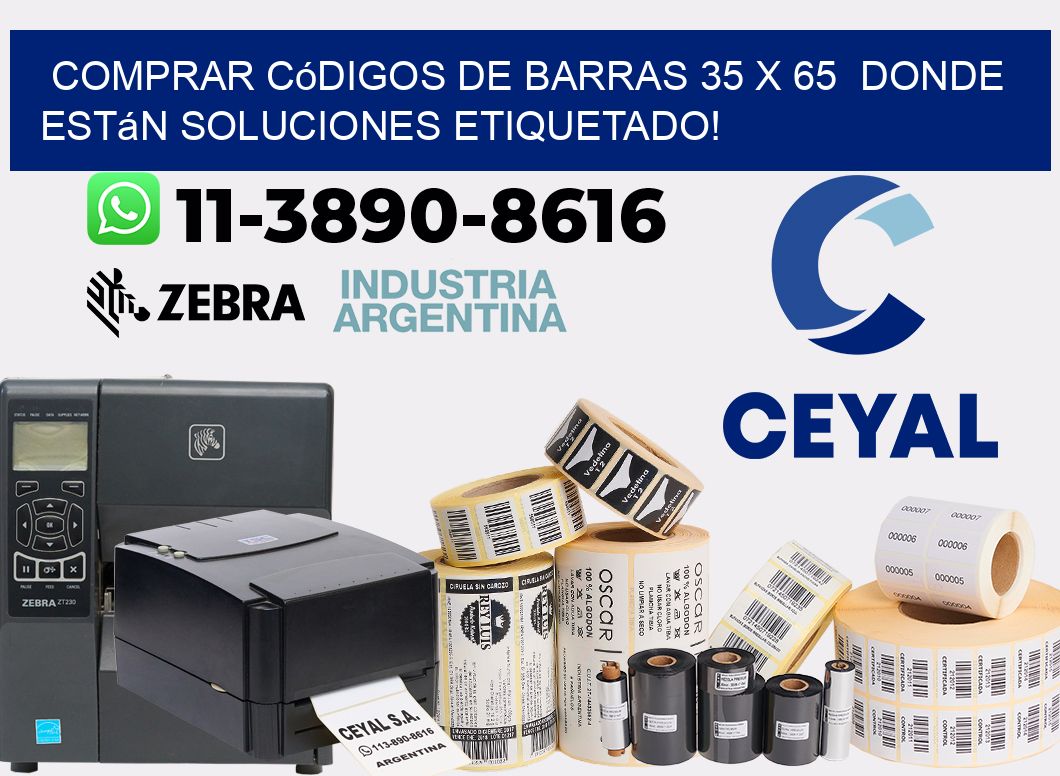 Comprar códigos de barras 35 x 65  donde están soluciones etiquetado!