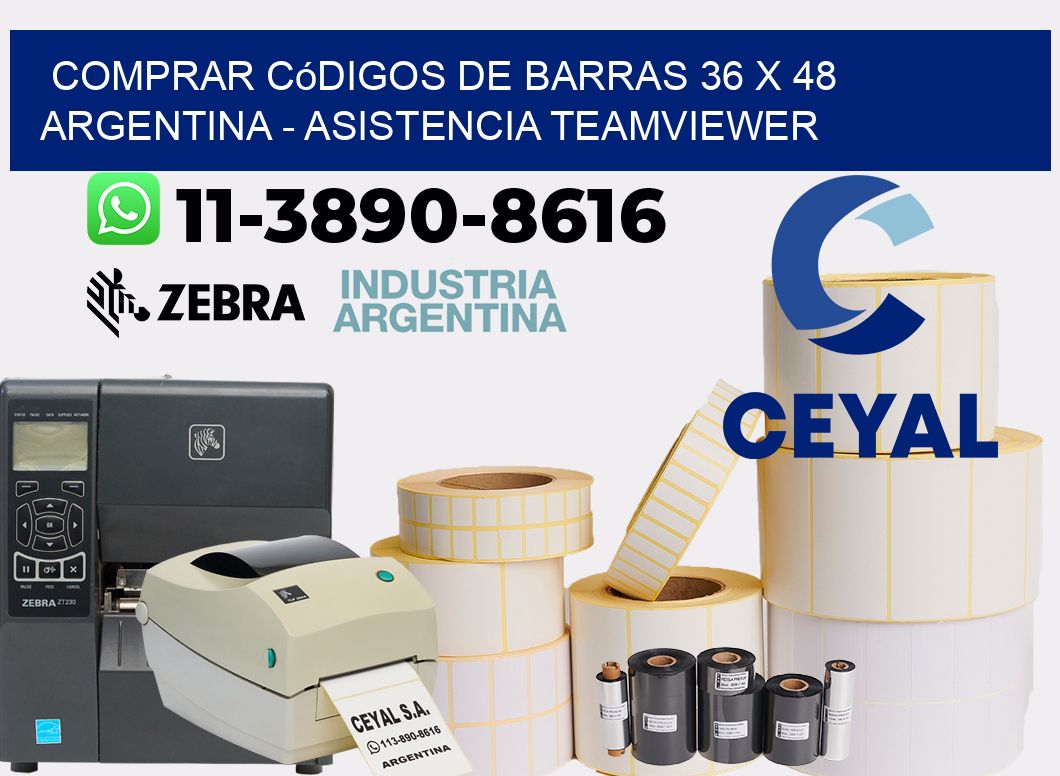 Comprar códigos de barras 36 x 48 argentina - asistencia teamviewer
