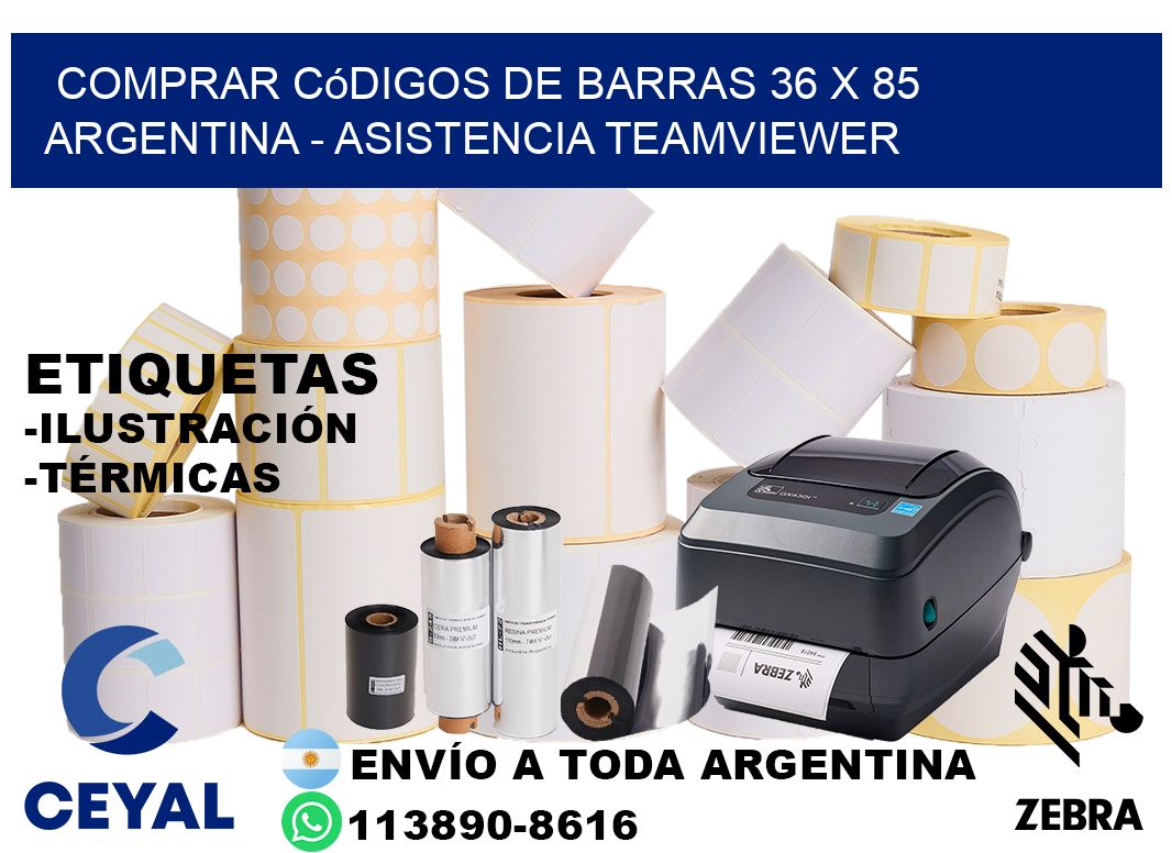 Comprar códigos de barras 36 x 85 argentina - asistencia teamviewer