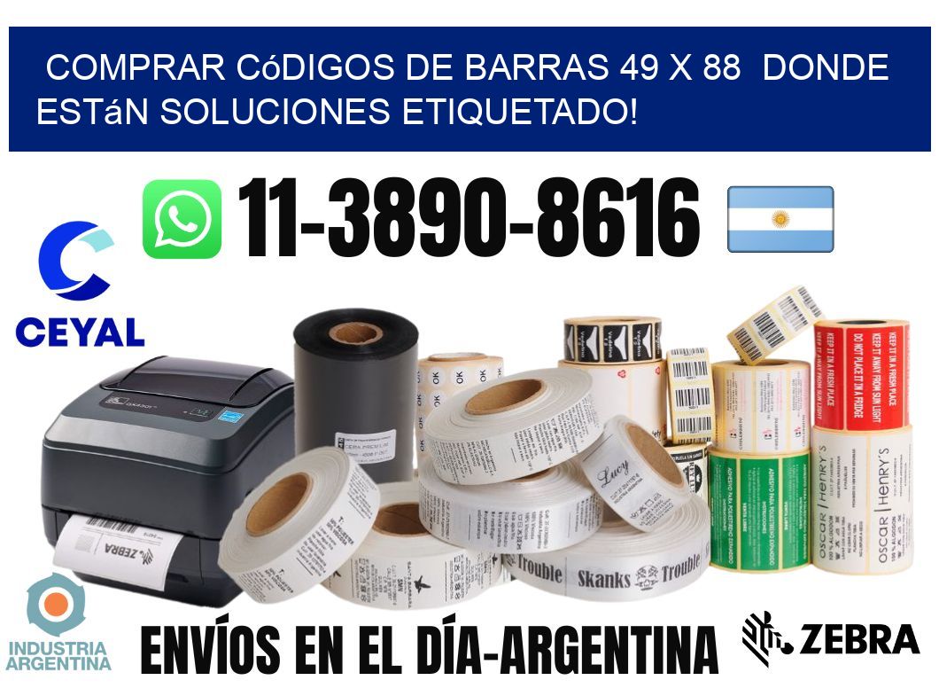 Comprar códigos de barras 49 x 88  donde están soluciones etiquetado!