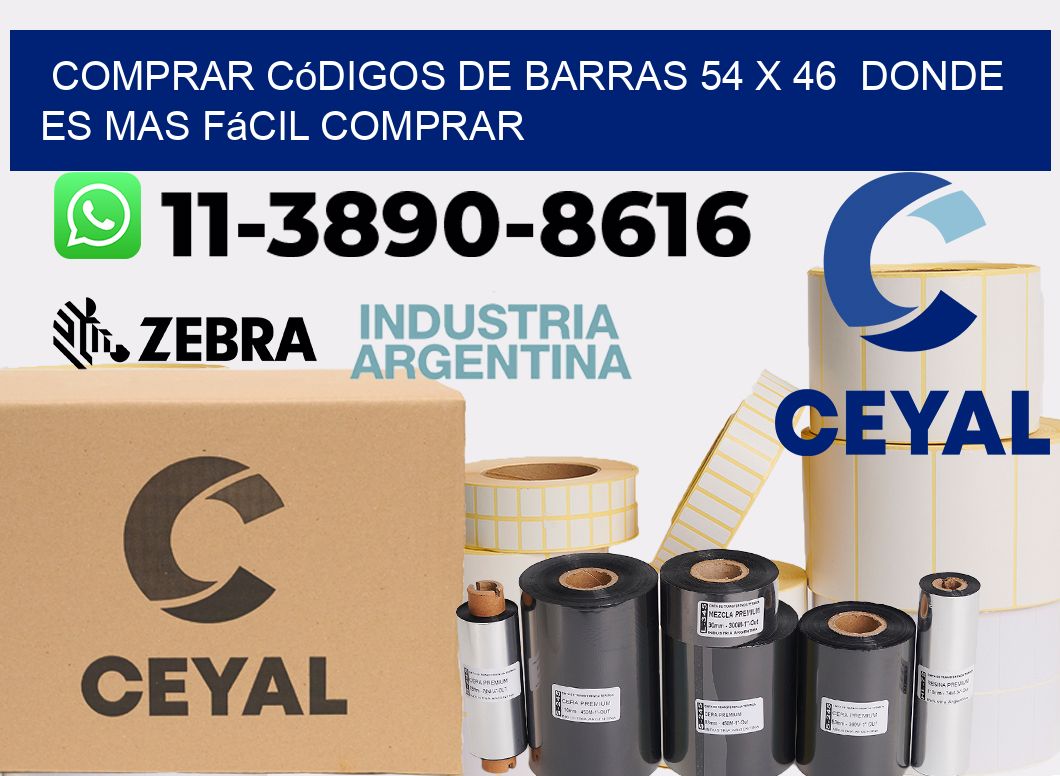 Comprar códigos de barras 54 x 46  Donde es mas fácil comprar
