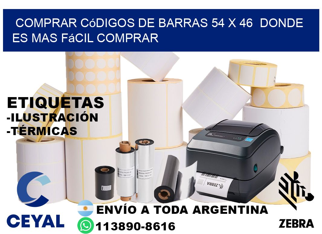 Comprar códigos de barras 54 x 46  Donde es mas fácil comprar