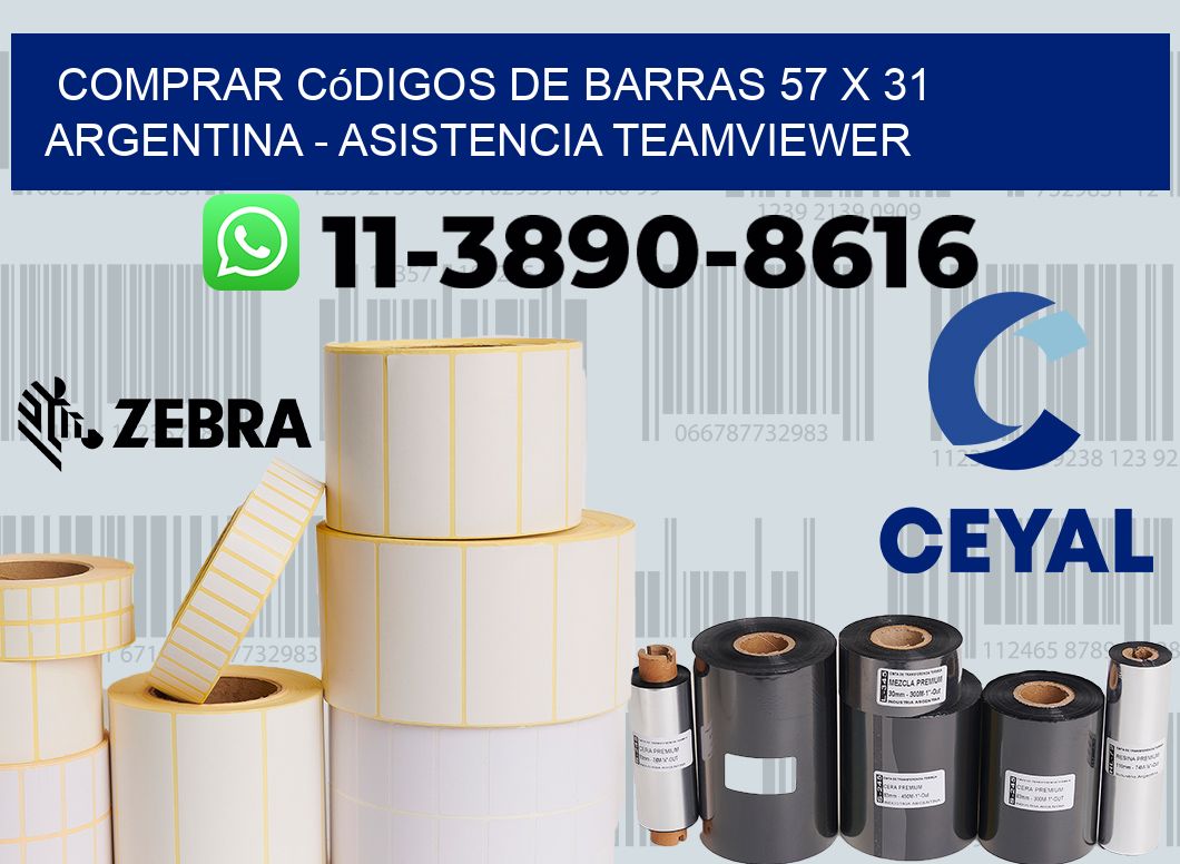 Comprar códigos de barras 57 x 31 argentina - asistencia teamviewer