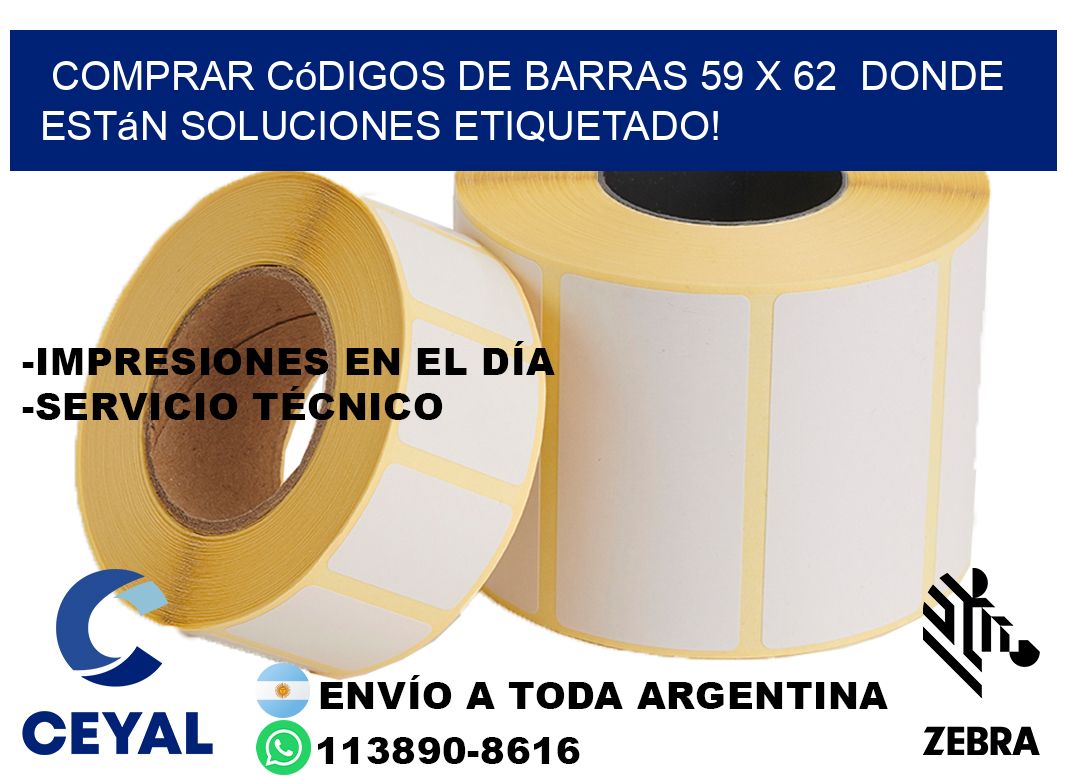 Comprar códigos de barras 59 x 62  donde están soluciones etiquetado!