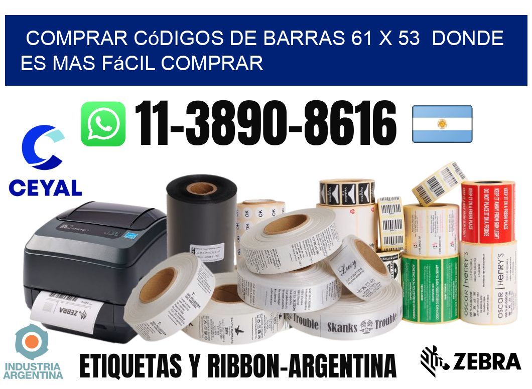 Comprar códigos de barras 61 x 53  Donde es mas fácil comprar