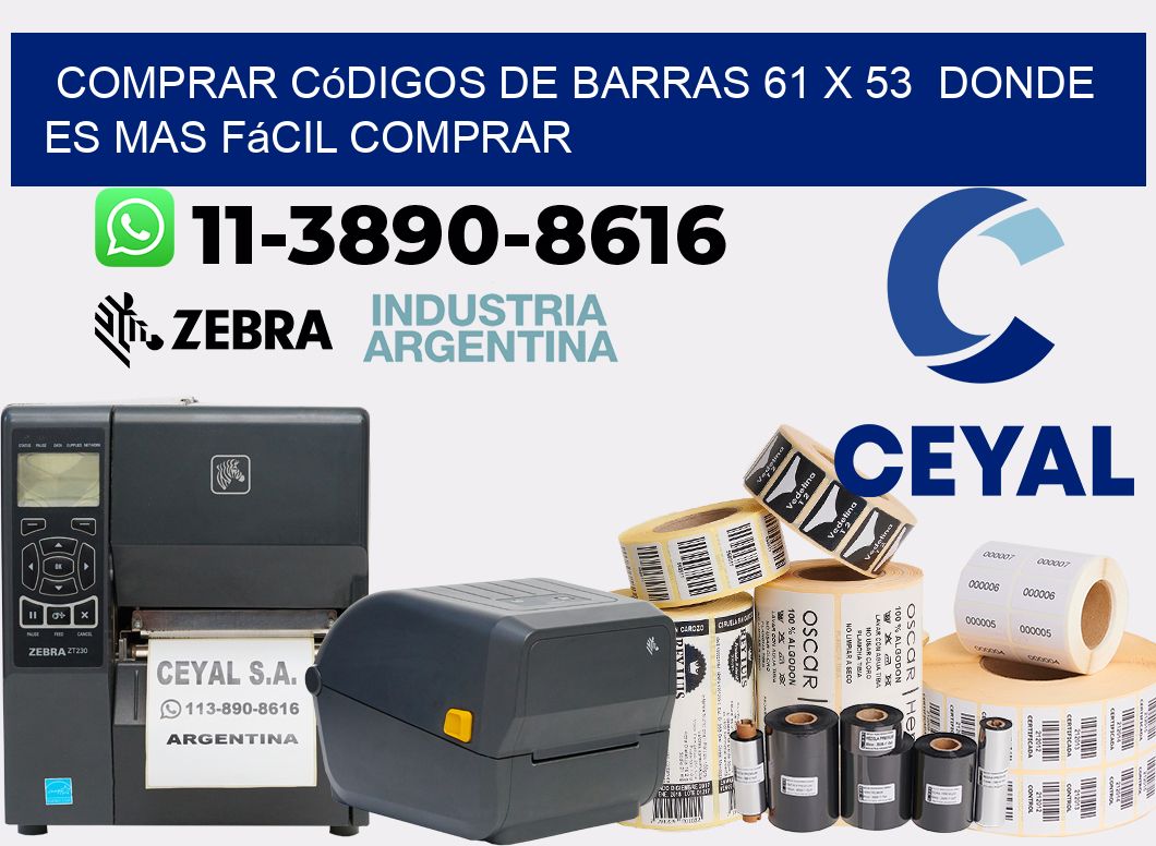 Comprar códigos de barras 61 x 53  Donde es mas fácil comprar