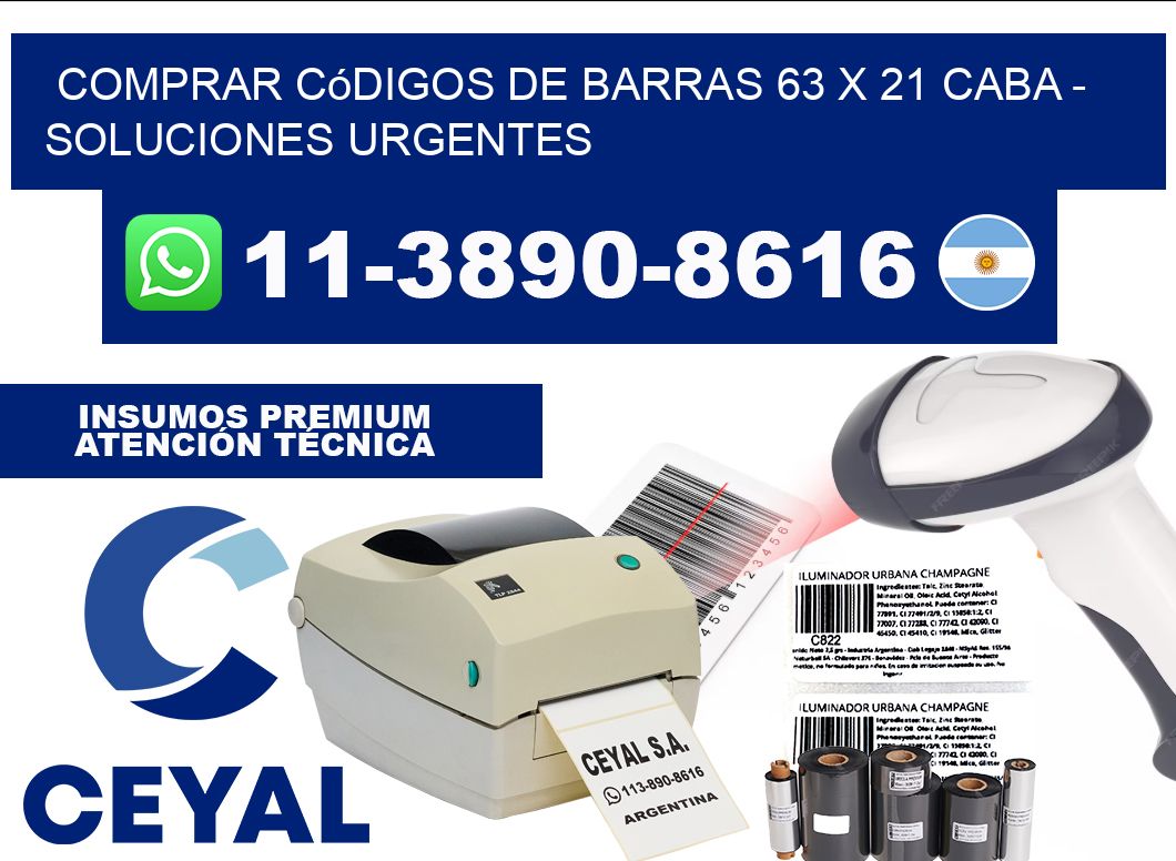 Comprar códigos de barras 63 x 21 CABA - soluciones urgentes