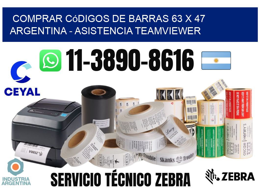 Comprar códigos de barras 63 x 47 argentina - asistencia teamviewer