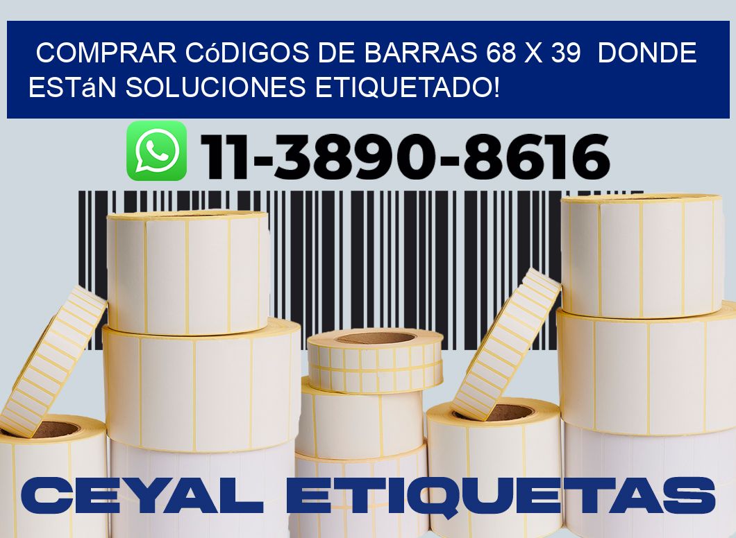 Comprar códigos de barras 68 x 39  donde están soluciones etiquetado!