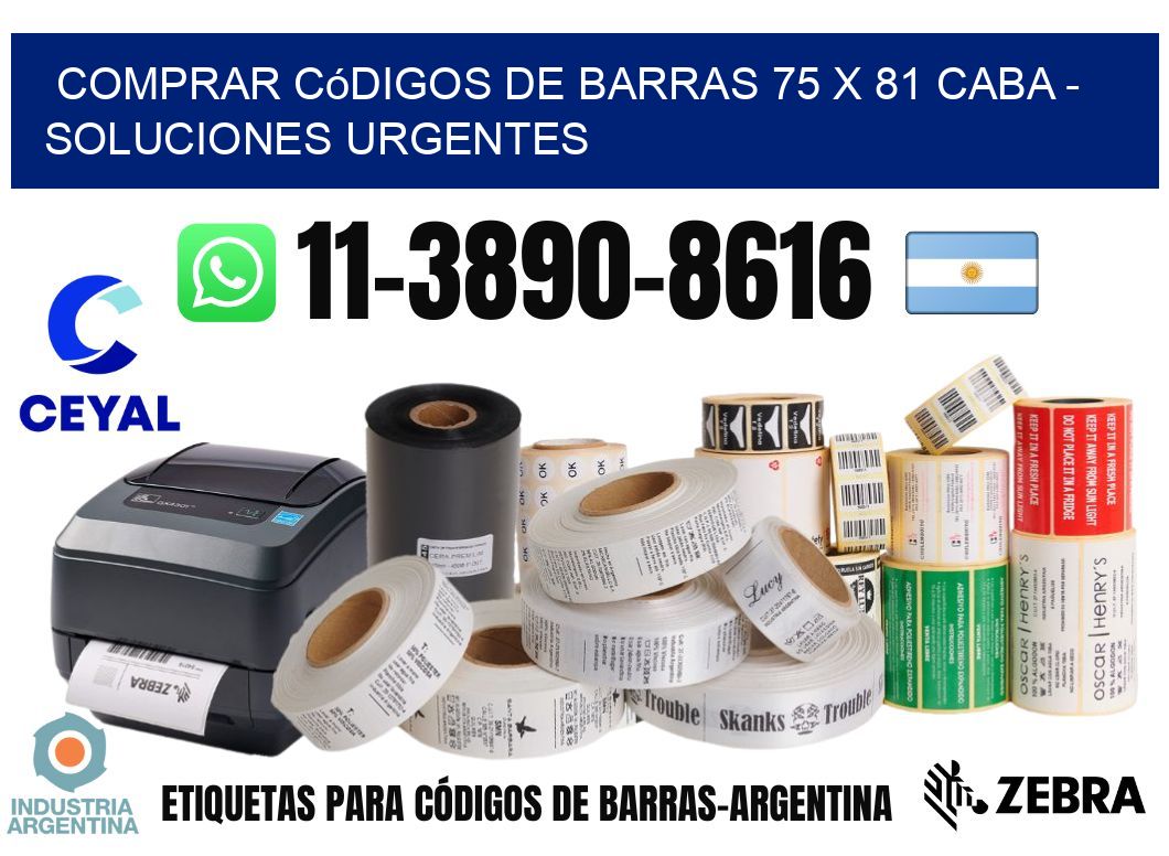 Comprar códigos de barras 75 x 81 CABA - soluciones urgentes